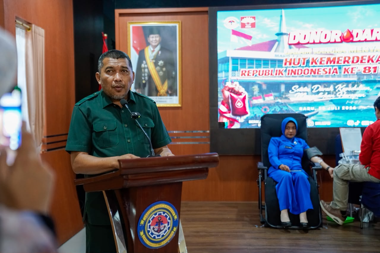 Peringati HUT RI Ke-81, Wabup Rocky Marciano Apresiasi Sinergi TNI AL, PMI, dan INTI dalam Aksi Donor Darah