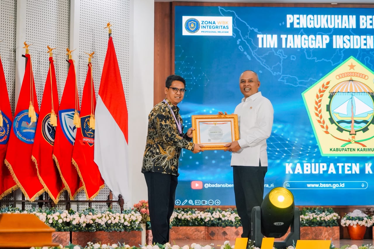 Hadiri Pengukuhan Bersama TTIS BSSN 2026, Bupati Karimun Ing. H. Iskandarsyah Tegaskan Komitmen Perkuat Keamanan Siber dan Data Masyarakat